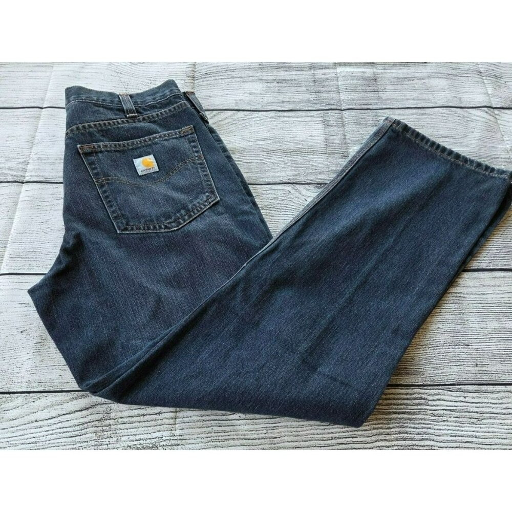 Carhartt Men's Jeans Relaxed Fit Dark Wash Size 34x32